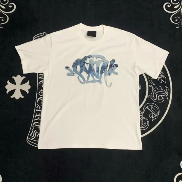 Summer Trendy Brand SYNA WORLD Tshirt American Hip Hop Printed Short Sleeve T-Shirt Men Women's Loose Cotton Tops Clothing Tops 17 M