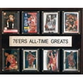 thumbnail image 1 of Plaque NBA 12"x15 Pouces Philadelphia 76ers All-Time Greats, 1 of 1