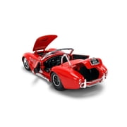 Jada Toys BIGTIME MUSCLE 1:24 1967 Shelby Cobra Die-cast Car – Opening Doors, Hood, Trunk, Rubber Tires(Red)