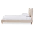 thumbnail image 3 of Baxton Studio Hannah Mid-Century Platform Bed-Color:Beige,Size:Full, 3 of 5