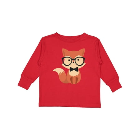 

Inktastic Cute Hipster Fox Gift Toddler Boy or Toddler Girl Long Sleeve T-Shirt