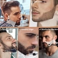 thumbnail image 3 of Professional Beard Shaping Tool Kit for Men, 13Pcs Barber Set Includes Black & White Beard Pencils Lineup Guide Comb Scissors & Brushes - Home Grooming Essentials for Hairline Mustache Beard Styling, 3 of 8
