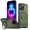 Green, variant on for iPhone 15 Pro Max Case with Invisible Ring Stand, Support Magnetic Car Mount Phone Case Compatible with Mag-Safe, Secure Great Ring Grip Cover for iPhone 15 Pro Max, Blue