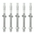 thumbnail image 1 of Uxcell 5 Pcs Ancrages en Coin, 1/2 Pouces x 6 Pouces Ancrages en Acier Inoxydable Boulons, Fixation Standard Robuste pour Base Murale en Ciment (Inclut Rondelles Écrous, Ton Argent), 1 of 6