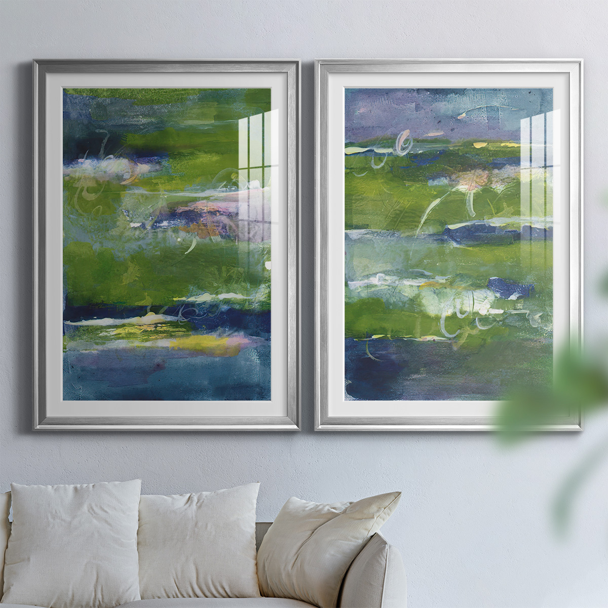 Wexford Home Bales of Color I Premium Framed Print, 22.5" x 30.5" - Ready to Hang, Silver (Set of 2)