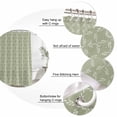 thumbnail image 6 of Sage Green Waterproof Fabric Shower Curtain,Geometric Flower Leaf Diamond Plaid Retro Waterproof Fabric Shower Curtain for Bathroom Curtains Bathtubs Hotel Shower Curtains with 12 Hooks Stall 54x78in, 6 of 8
