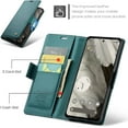 thumbnail image 3 of Flip Wallet Case for Google Pixel 8, with RFID Blocking Card Holder Kickstand Magnetic Closure Protective Luxury Leather Cover for Google Pixel 8 (Teal), 3 of 18