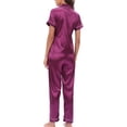 thumbnail image 4 of SDNall Womens Fashion Home Wear Pajamas Women Two-Piece Suit Sleeve Pants Pajama Set Homewear, 4 of 9