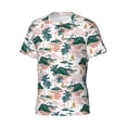thumbnail image 3 of Yiaed Hawaii Palms Print Mens Short Sleeve Tight Fit T-Shirt, Crewneck Casual Tee-XX-Large, 3 of 5