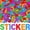 Multicolor-2inch, variant on Neasyth 490Pcs Felt Letters Stickers, 1 Inch Alphabet Letters Numbers & Shapes Sticker for Kids DIY Scrapbook Arts and Crafts Supplies（Pastel）