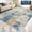 Blue/Ivory, variant on Modern Abstract 2x3 Area Rug, Small Soft Low Pile Accent Carpet for Entryway, Washable Non-Slip Floor Mat for Kitchen Bathroom Laundry, Green/Grey