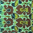 thumbnail image 1 of Ahgly Company Machine Washable Indoor Square Abstract Turquoise Blue Modern Area Rugs, 5' Square, 1 of 4