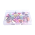 thumbnail image 1 of Less Than 5 Office&Craft&Stationery Creative Color Resin Rose Small Flower Pushpin Corkboard Nail, 1 of 6