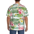 thumbnail image 5 of Fotbe Tropical Flamingo print Short Sleeve Button Down Shirts for Men Casual Summer Beach Wrinkle Free Shirt-XX-Large, 5 of 7