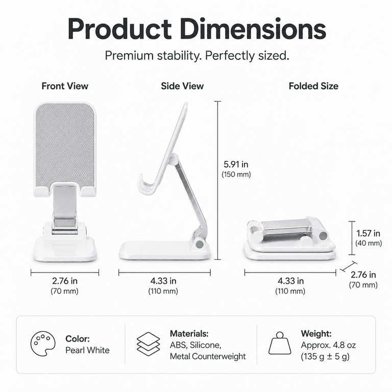 Adjustable Tablet and Phone Stand for Desk photo 2