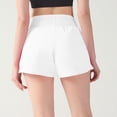 thumbnail image 4 of Tsesme Women’s Sport Shorts with Zip Pockets Lightweight Quick Dry Workout Yoga Shorts Elastic High Waisted Loose Running Shorts,White,M, 4 of 6