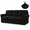Black-Large, variant on Black Large 7 Piece Stretch Washable Couch Slipcover Set for 3 Cushion Sofas