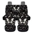 thumbnail image 7 of Pzuqiu Glitter Butterfly Car Seat Covers Full Set Front and Rear Seat Cover Set Easy to Install Car Seat Protector Breathable Full Wrapping Edge Seat Covers for Cars Truck Universal Fit Set,Black, 7 of 7