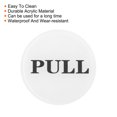 thumbnail image 4 of Uxcell 2 Pcs Push Pull Door Sign Acrylic Self Adhesive Round Sticker In Offices Cafes 2 x 0.1 inch White, 4 of 6