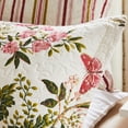 thumbnail image 4 of Greenland Home Butterflies 100% Cotton Reversible Oversized Botanical Quilt Set, 3-Piece Full/Queen, 4 of 5
