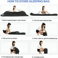 thumbnail image 3 of LAMIRO Sleeping Bag, Lightweight 3 Season Weather Sleep Bags for Kids Adults Girls Women, Microfiber Filled 5-20 Degree for Backpacking/Hiking/Camping/Mountainee with Compression Sack, 3 of 6