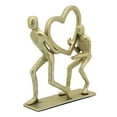 thumbnail image 4 of Sagebrook Home Metal 10"h Heart Couple, Gold, 4 of 5