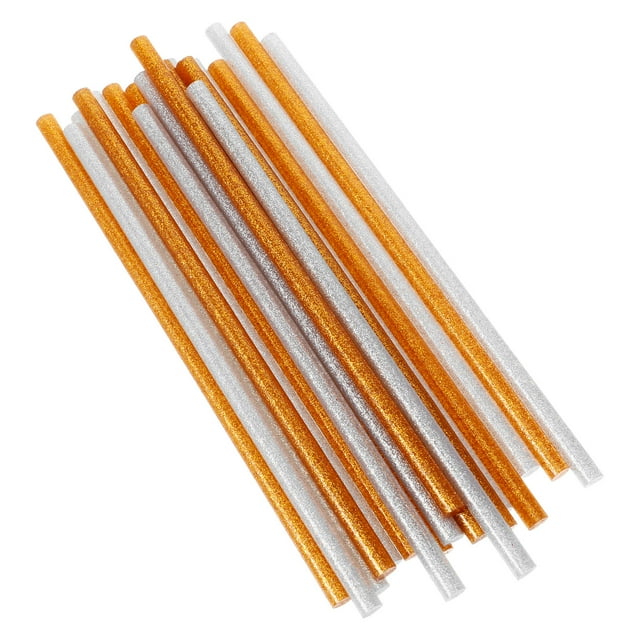 OUNONA 20pcs Craft Glue Stick for Christmas Crafting Silver Polyethyl Acetate Glue for Handicraft Enthusiasts Repairs