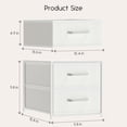 thumbnail image 3 of DIMJ Night Stand Set of 1, End Table Side Table with 2 Fabric Storage Drawer Units Bedside Table for Dorm,Bedroom, Closet(White Nightstand), White, 3 of 11