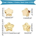 thumbnail image 4 of 16Pcs 2 Style 2 Colors Stainless Steel Star Spacer Beads Little Twinkle Star Beads Star Loose Beads Finding for DIY Bracelet Necklace Jewelry Making Making DIY, 4 of 5