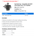thumbnail image 2 of Fuel Tank Cap - Compatible with 2007 - 2018 Toyota Yaris 1.5L 4-Cylinder 2008 2009 2010 2011 2012 2013 2014 2015 2016 2017, 2 of 2