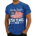 thumbnail image 4 of 250th Anniversary T-Shirt for Men American Flag Tees 4th of July Shirt 250 Years Birthday Patriotic Tops Royal Blue XXL, 4 of 4