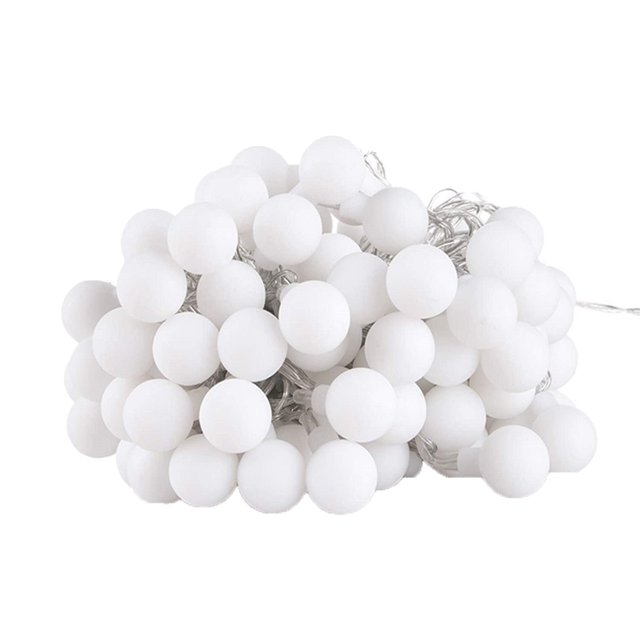 Cadena de luces LED de bola de 33 pies, 100 piezas, alimentada por batería, 8 modos, con control remoto para dormitorio, patio
