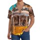 thumbnail image 1 of Fotbe Modern Urban Monkey Camisa Estampada de Manga Corta para Hombre, Casual de Verano, Estilo Playero, Sin Arrugas-Medium, 1 of 5