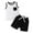 Black, variant on Baby Boy Outfit Toddler Boys Shorts CLothes Set Kids Summer Cotton Button Print Short Sleeved Running Suit 6M 12M 18M 24M 3T 4T Shirts & Sets T-shirt with Elastic Waist 2-Piece