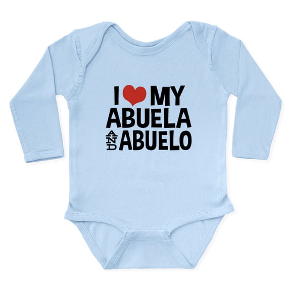 CafePress - Loveabuelaand Body Suit - Long Sleeve Cotton Baby Bodysuit