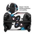thumbnail image 4 of Qekee Panda Cute Pink Hearts Elastic Luggage Cover, Double-sided Print, Invisible Zipper, for Travel, Business, Daily - Small, 4 of 9