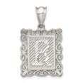 thumbnail image 1 of 925 Sterling Silver Dainty Letter R Initial Name Monogram Necklace Charm Pendant, 1 of 8