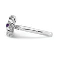 thumbnail image 3 of Sterling Silver Stackable Expressions Polished Amethyst Flower Ring - Size 10, 3 of 3