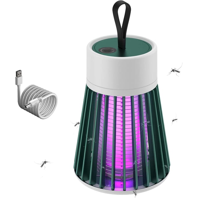 Lámpara antimosquitos USB, repelente de insectos eléctrico para interiores, repelente de mosquitos eléctrico recargable para exteriores, potente y eficaz.