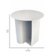 thumbnail image 5 of Mesa auxiliar Benzara Rati 48 cm con tapa redonda blanca, 5 of 5