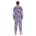 thumbnail image 4 of FORMRS Onesies Pajama for Adults Unisex Hoodie Winter Jumpsuit One Piece Sleepwear, Sizes S-2XL, Watercolor Pink Marble Pattern, 4 of 7