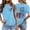 C-Sky Blue187, variant on DHFJKG Womens 4Th Of July T Shirt Short Sleeve Crew Neck Independence Day 1776-2026 Celebrate America's 250Th Anniversary Tees We The People Top