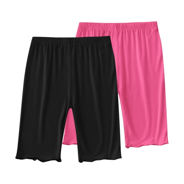 hengsof Two Piece Girls' Dress Inner Lining Dance Cycling Shorts Children's Sports Safety Shorts Suitable for Playgrounds Gyms and Other Sports Venues