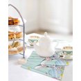 thumbnail image 4 of Easter Bunny Kitchen Dish Towels for Drying Dishes Set of 3, Blue Easter Eggs Spring Floral Teal Wooden Waffle Weave Microfiber Hand Tea Bathroom Towels Quick Dry & Absorbent Towel 12x12, 4 of 7