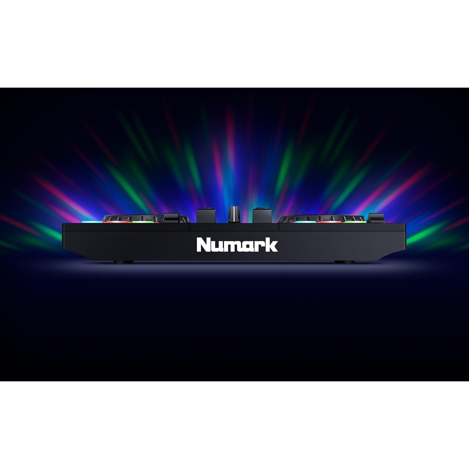 Numark Party Mix Live Built-In Light Show and Speakers DJ Controller with Dynamic Vocal Microphone Package