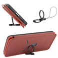 thumbnail image 4 of KAIYANG Funda con soporte para Oppo A1 5G, textura de fibra de carbono, ranura para tarjetas, piel sintética, a prueba de golpes, estilo E, Oppo A1 5G, marrón, 4 of 5