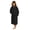 Black, variant on Terry Cotton Hooded Unisex Teenagers and Petites Bathrobe - Red, Xlarge