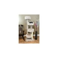 thumbnail image 2 of Maykoosh Rustic Recluse Large Cat Tower with Easy to Access Spacious Perches, Carpet Upholstered Cat Tree for All Cat Breeds, Multi-perch Cat Tree with Sisal Rope Scratch Post-Color:Beige, 2 of 7
