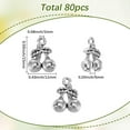 thumbnail image 2 of 1 caja con 80 dijes de cereza, ideales para crear pulseras, aretes y otros accesorios de manualidades., 2 of 9