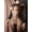 Black, variant on Black & Apricot Sheer Mesh Long Sleeve Bodystocking, High Neck, Center Seam, Open Crotch, Women's Intimate Lingerie